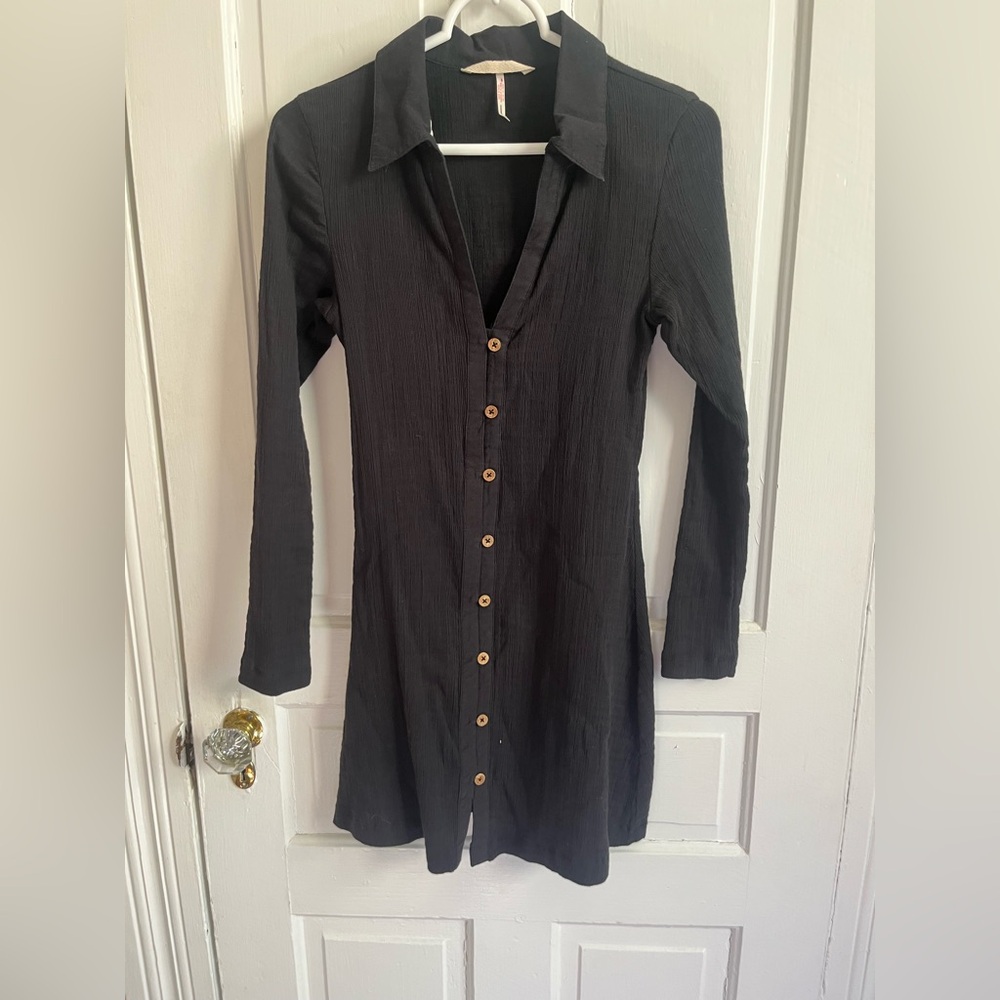 Free People XS button top black